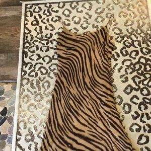 Tiger Print Silk Dress
